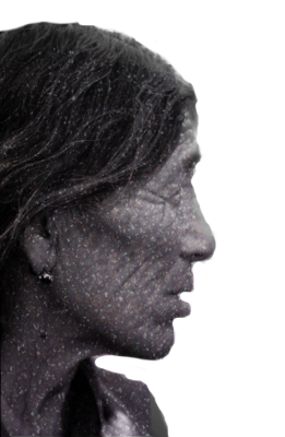 Versteinerte Alte Frau